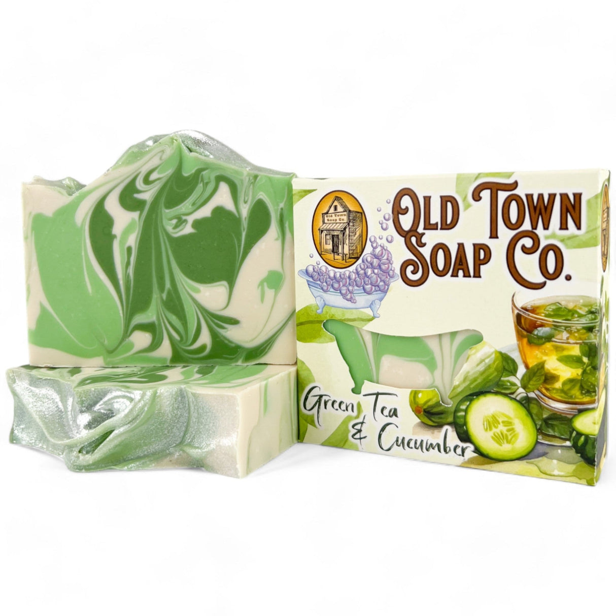 Green Tea & Cucumber -Bar Soap by Old Town Soap Co.