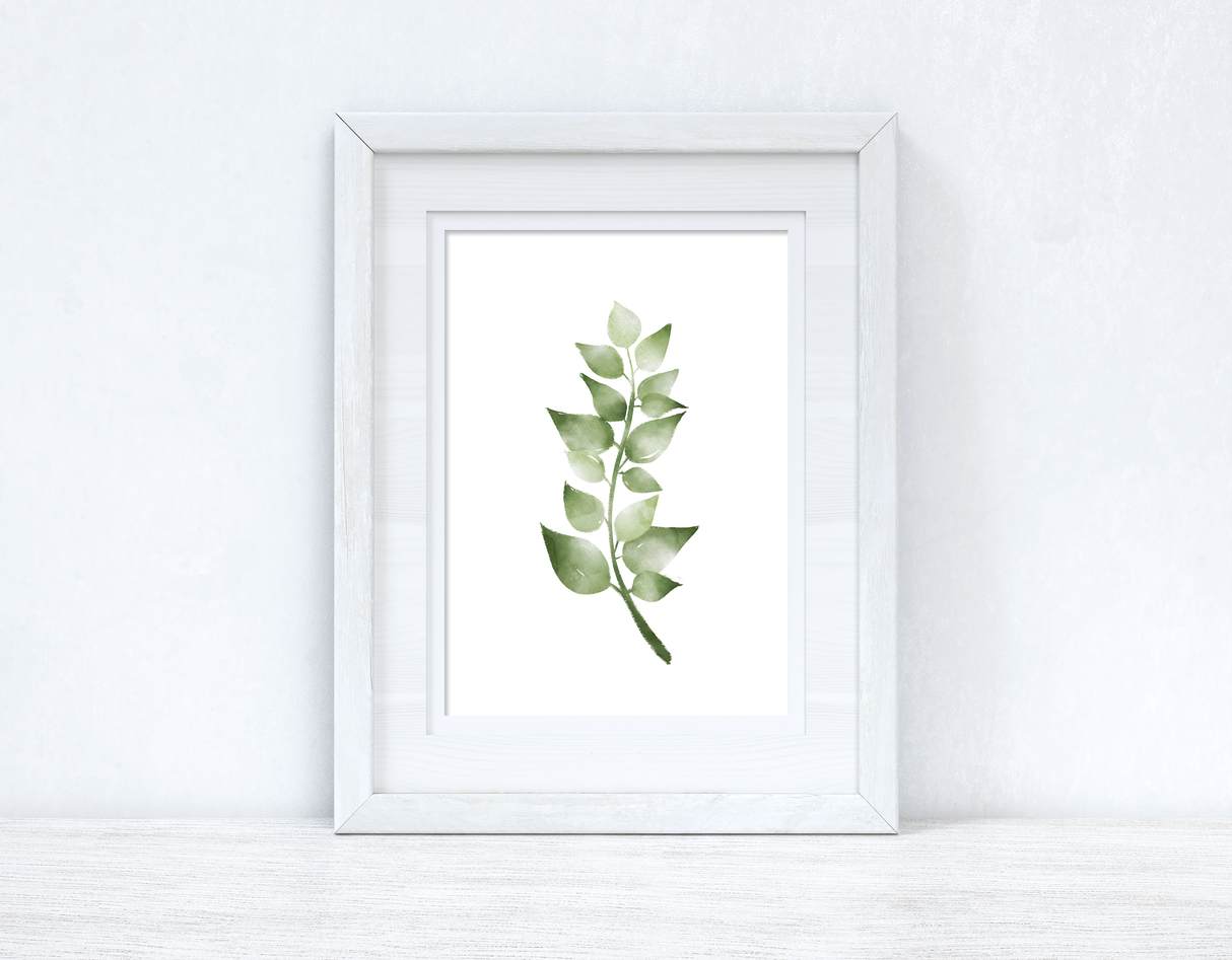 Greens Watercolour Leaves 2 Bedroom Home Wall Decor Print by WinsterCreations™ Official Store