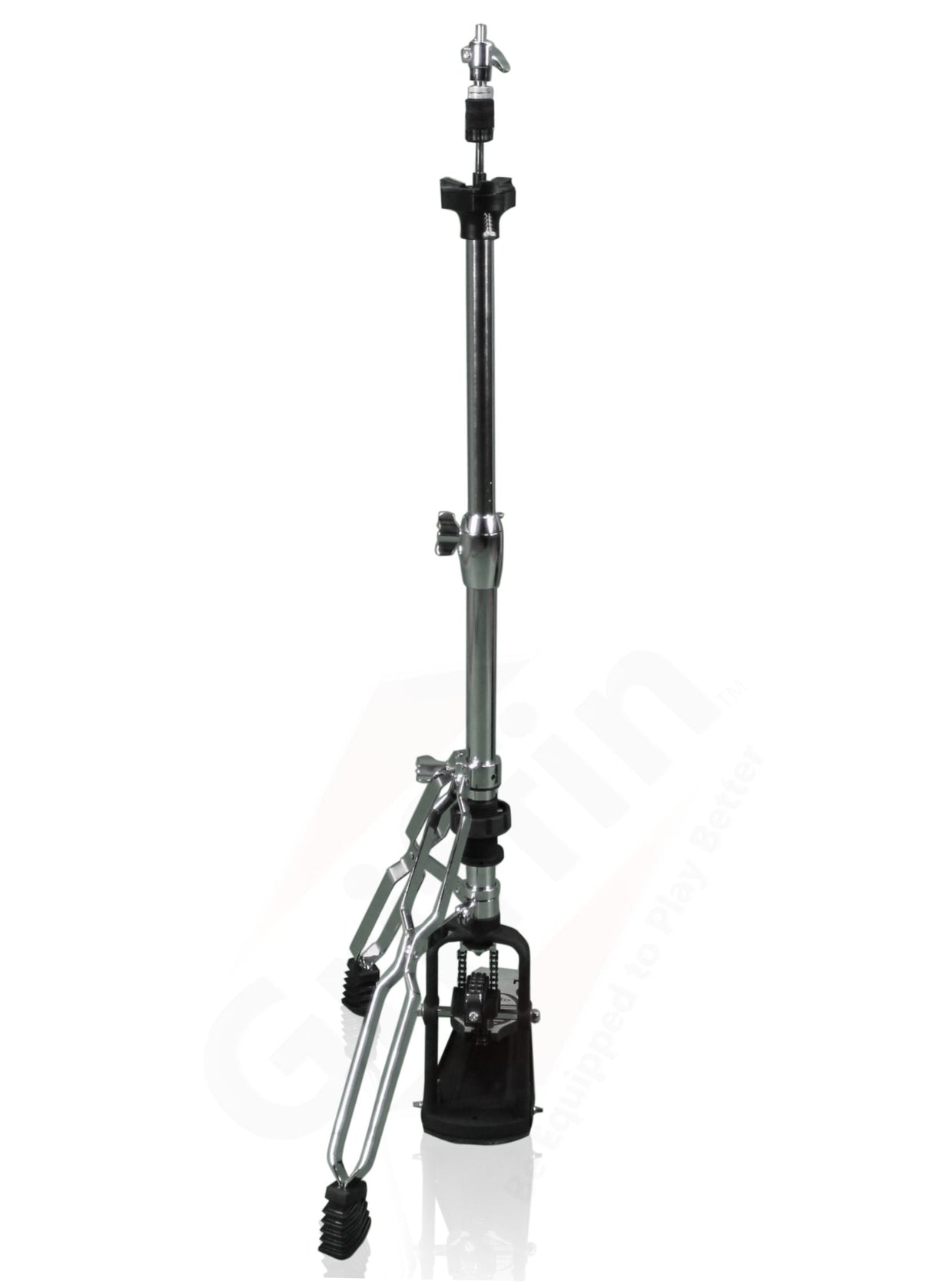 2 Leg Hi-Hat Stand by GRIFFIN - Premium Heavy Duty Hihat Cymbal Foot Pedal with Drum Key - Folding Two Leg Style Converts to a No Leg High Hat Mount by GeekStands.com