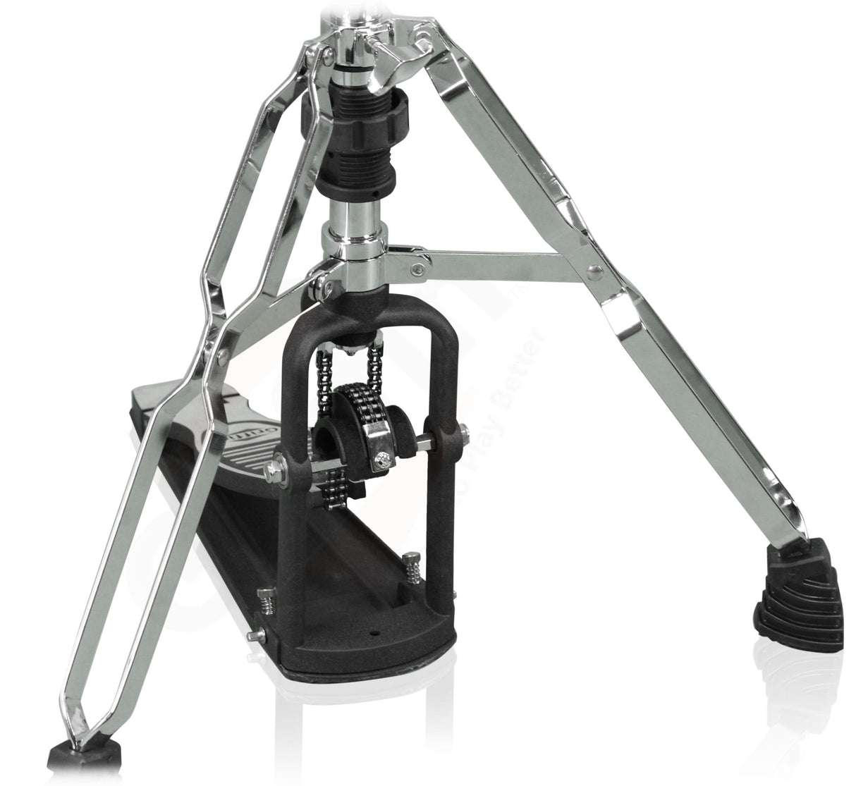 2 Leg Hi-Hat Stand by GRIFFIN - Premium Heavy Duty Hihat Cymbal Foot Pedal with Drum Key - Folding Two Leg Style Converts to a No Leg High Hat Mount by GeekStands.com