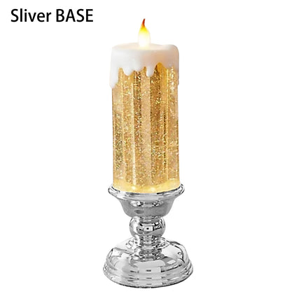 Rechargeable Color Electronic LED Waterproof Candle With Glitter Color Changing LED Candle Home Decor  Velas Bougies Et Supports by Js House