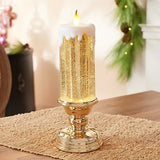 Rechargeable Color Electronic LED Waterproof Candle With Glitter Color Changing LED Candle Home Decor  Velas Bougies Et Supports by Js House