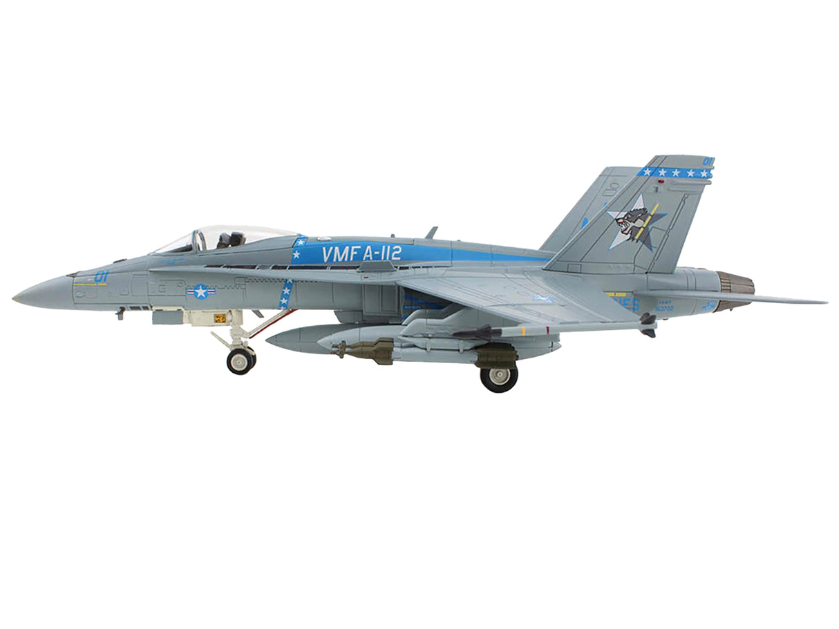 McDonnell Douglas F/A-18C Hornet Aircraft "VMFA-112 Cowboys" (2020) United States Marines "Air Power Series" 1/72 Diecast Model by Hobby Master