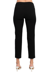 Hope & Harlow Mid Waist Side Button Millennium Ankle Pants by Curated Brands