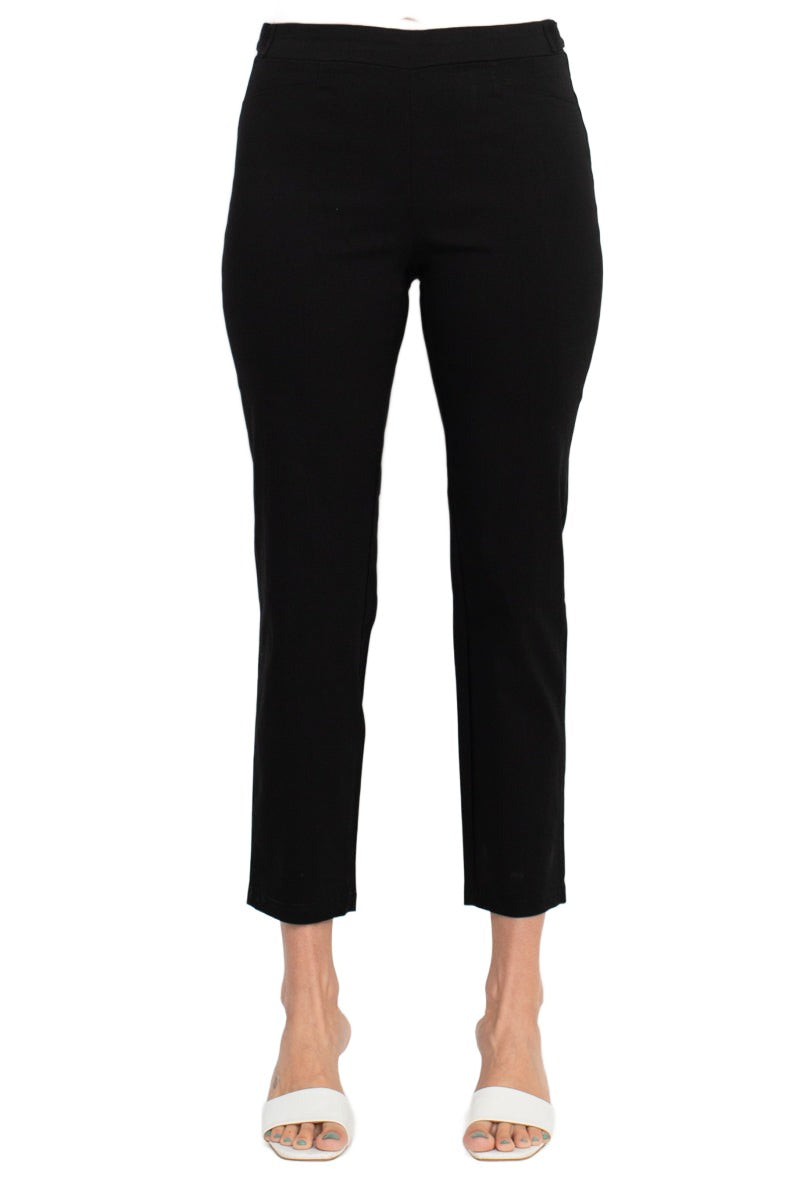 Hope & Harlow Mid Waist Side Button Millennium Ankle Pants by Curated Brands