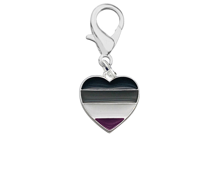 Asexual LGBTQ Pride Heart Hanging Charms by Fundraising For A Cause