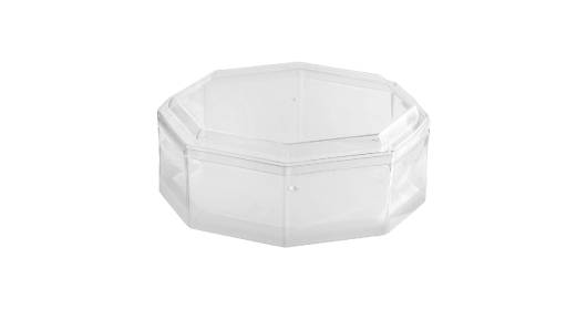 Clear Acrylic Boxes 5.25"X2" Octagonal 12 Pack by Hammont