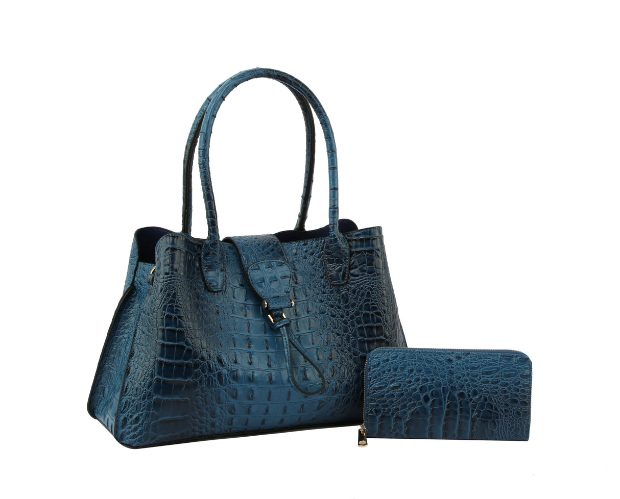 Satchel Purse Top Handle Croc Shoulder Bag Women by hfstylish