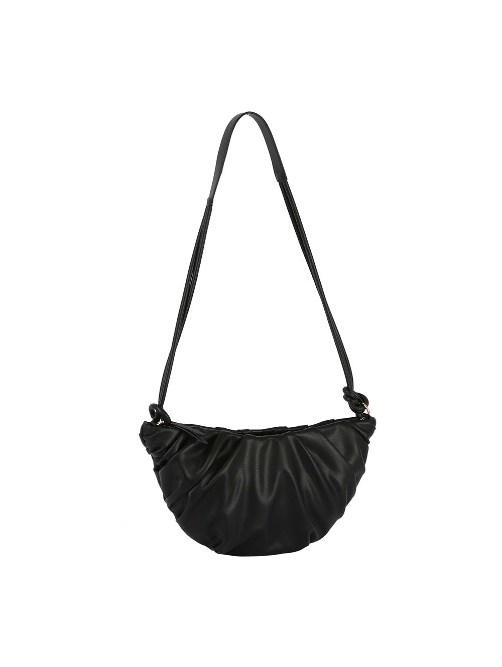 Pleated knotted shoulder bag by hfstylish