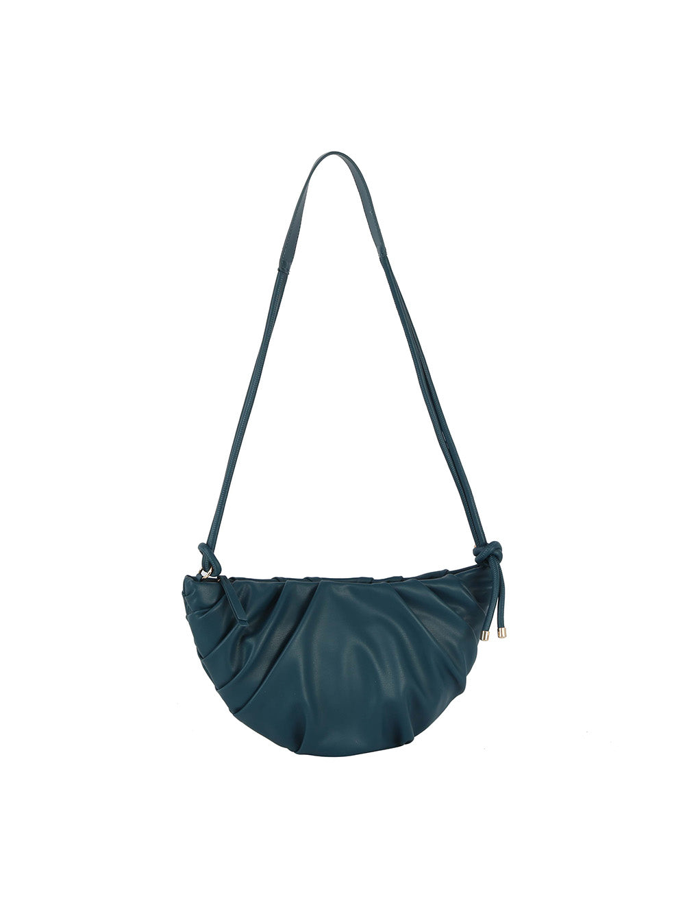 Pleated knotted shoulder bag by hfstylish