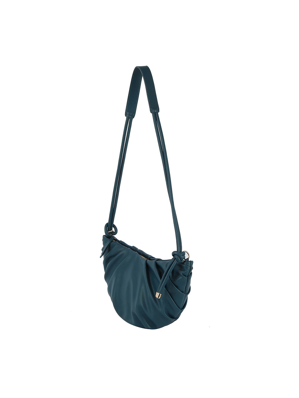 Pleated knotted shoulder bag by hfstylish