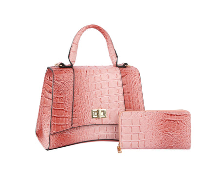 Fashion Crocodile Unique Satchel with Wallet by hfstylish