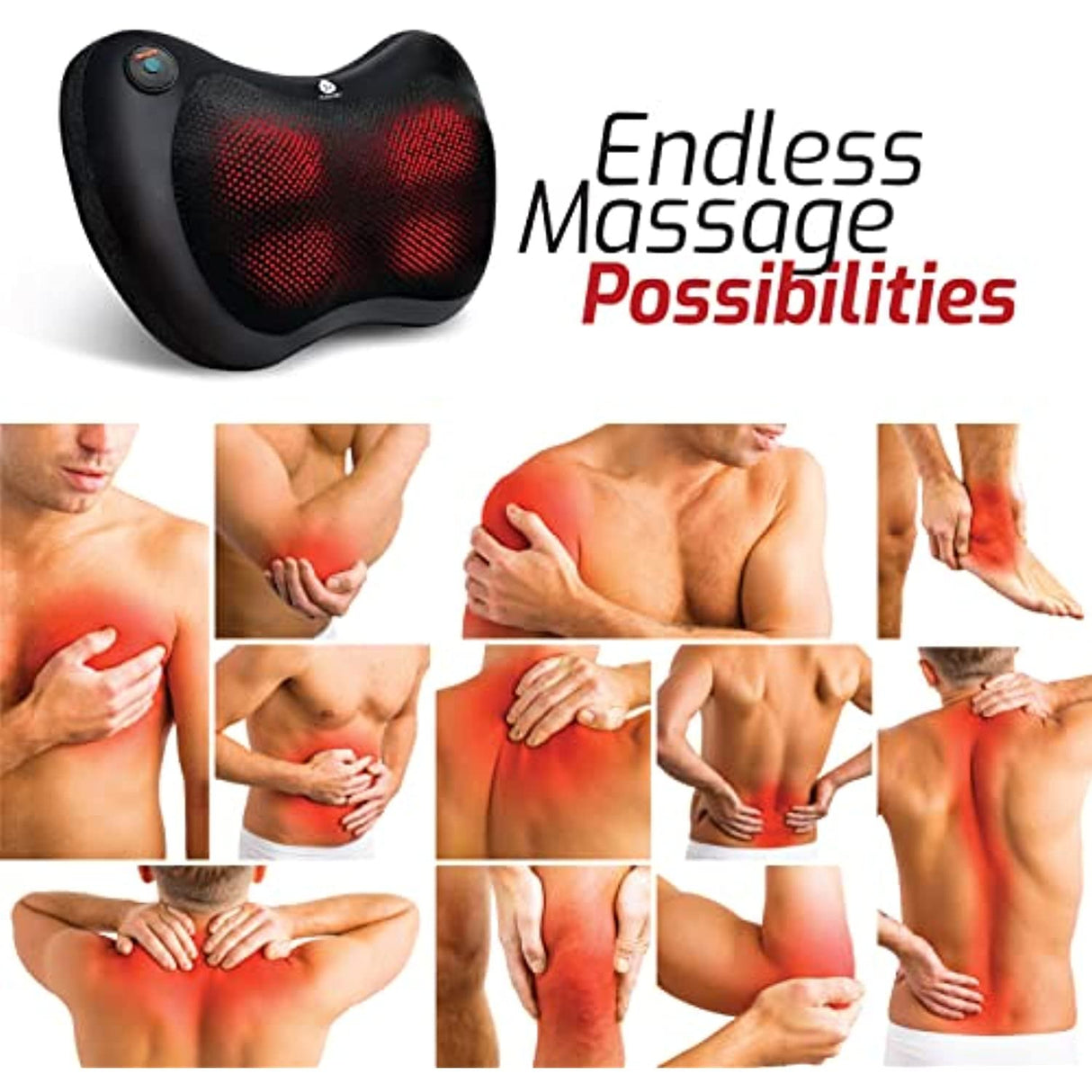 Shiatsu Heating Neck & Back Massager by Pursonic