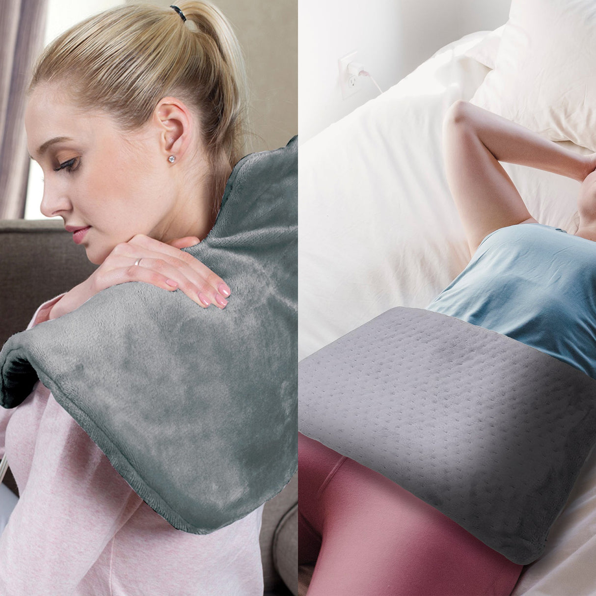 Total Comfort Package: Neck & Shoulder Warmer + Electric Heat Pad by Pursonic