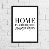 Home Is Where The Dachshund Frenchie Labrador Lover Animal Wall Decor Print by WinsterCreations™ Official Store