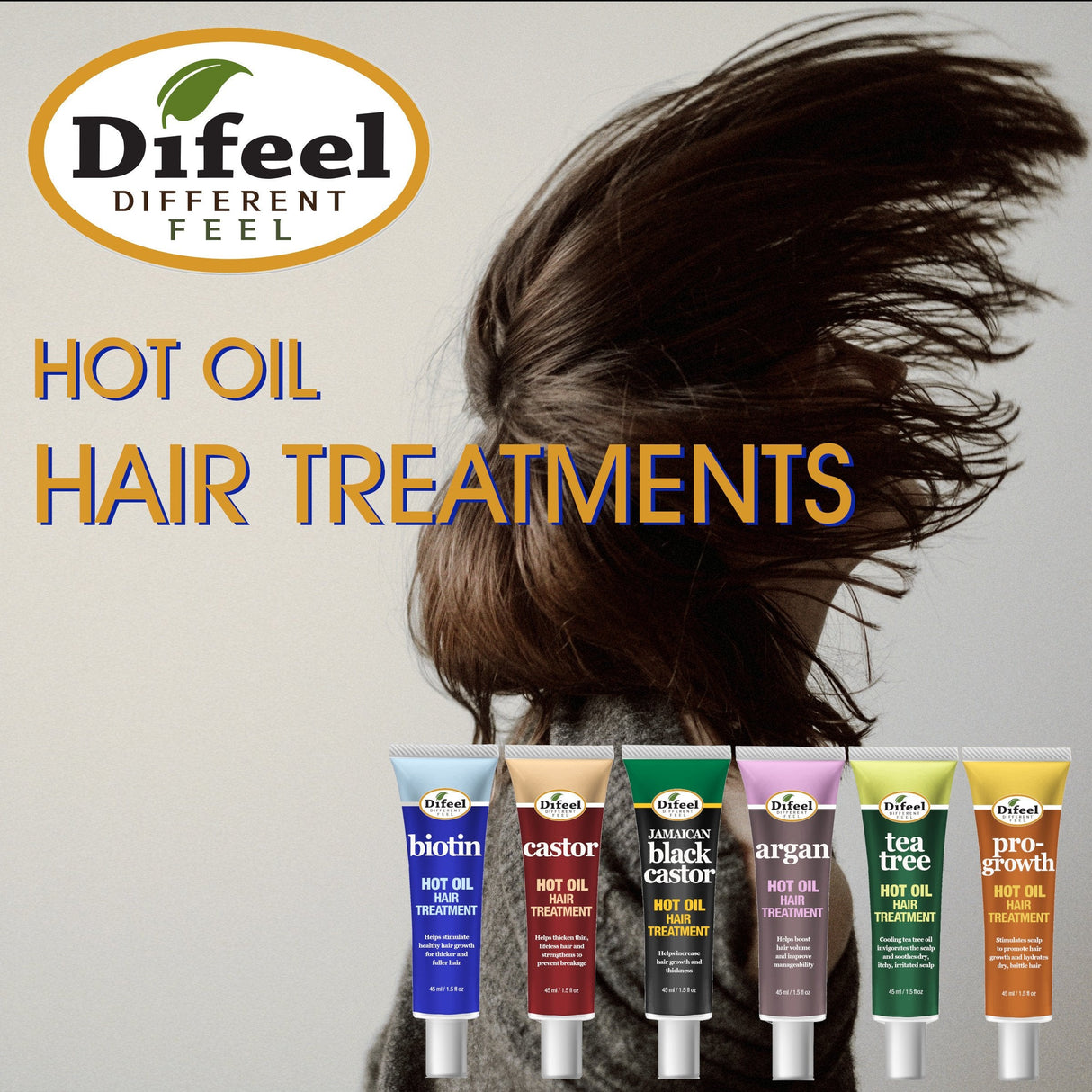 Difeel Hot Oil Hair Treatment with Biotin 1.5 oz. by difeel - find your natural beauty