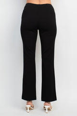 Hope & Harlow mid waist solid straight leg millennium pant by Curated Brands