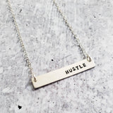 HUSTLE Bar Necklace by Salt and Sparkle