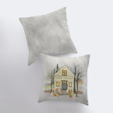 Halloween Spooky House with Pumpkins Pillow | Fall Décor | Halloween Pillows | Halloween Décor | Fall Throw Pillows | Cute Throw Pillows by UniikPillows - Vysn