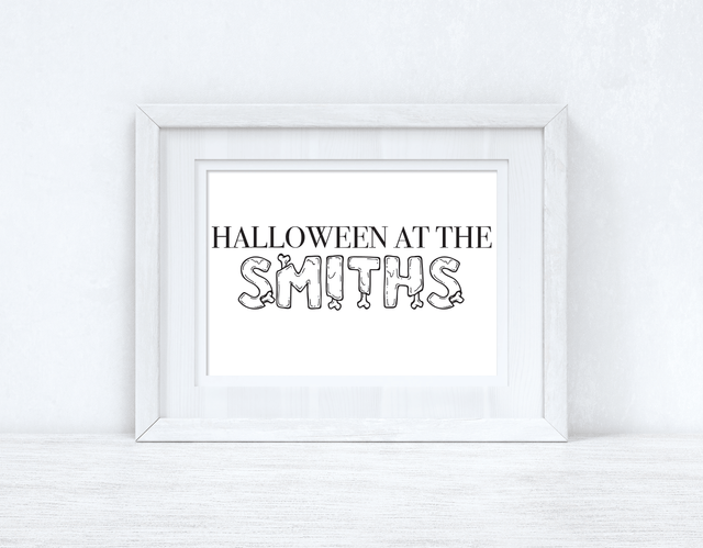 Halloween At The (Surname) Autumn Seasonal Wall Home Decor Print by WinsterCreations™ Official Store - Vysn