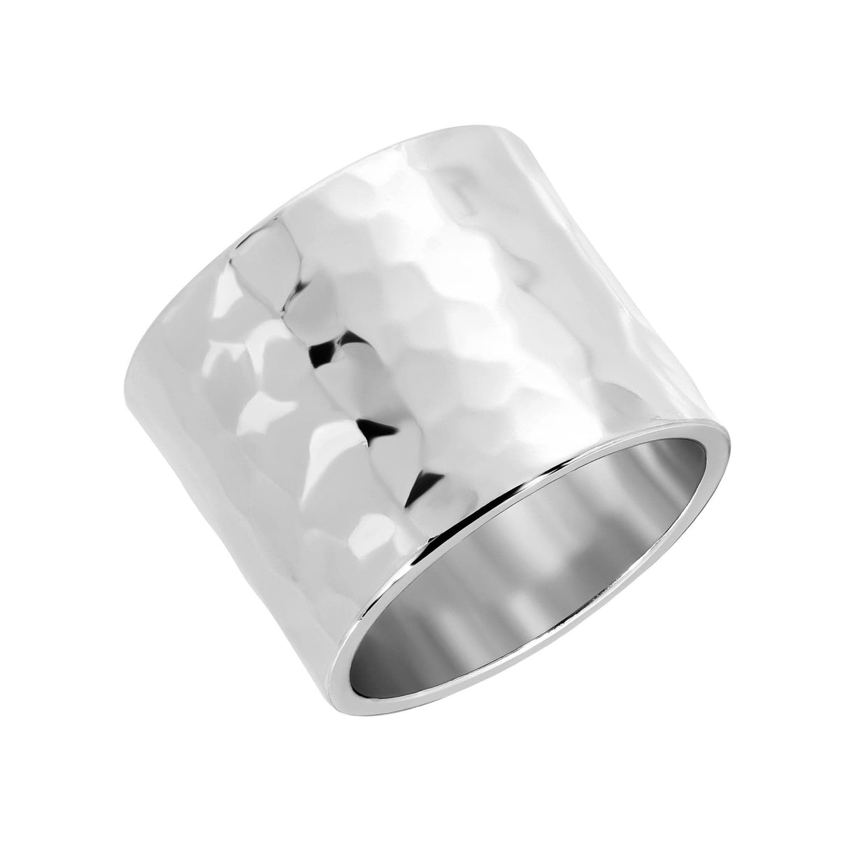 Hammered Wide Ring by eklexic jewelry