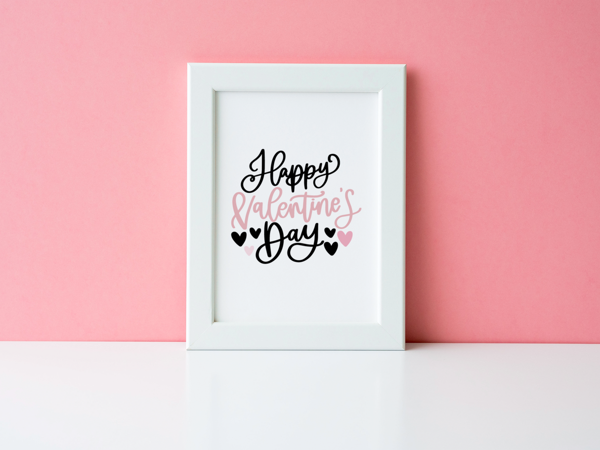 Happy Valentine's Day Valentine's Day Home Wall Decor Print by WinsterCreations™ Official Store