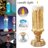 Rechargeable Color Electronic LED Waterproof Candle With Glitter Color Changing LED Candle Home Decor  Velas Bougies Et Supports by Js House