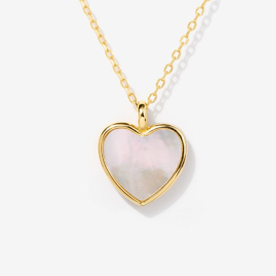 MOP Heart Necklace by Little Sky Stone