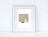 Hello Spring Floral Nude Spring Seasonal Wall Home Decor Print by WinsterCreations™ Official Store