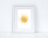 Hello Sunshine Sun Summer Seasonal Wall Home Decor Print by WinsterCreations™ Official Store