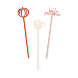 Hello Pumpkin Drink Stirrers by The Cotton & Canvas Co.