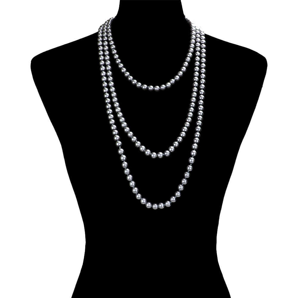 Pearl Long Necklace by Madeline Love