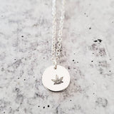 Hemp Leaf Necklace by Salt and Sparkle