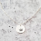 Hemp Leaf Necklace by Salt and Sparkle