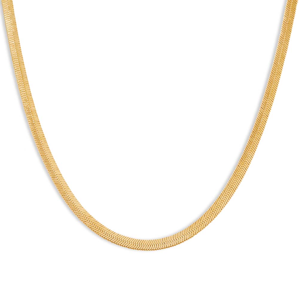 Herringbone Chain Necklace by By Adina Eden