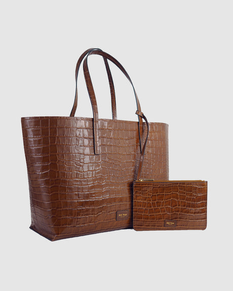 Hillside Tote in Embossed Leather by Jeff Wan