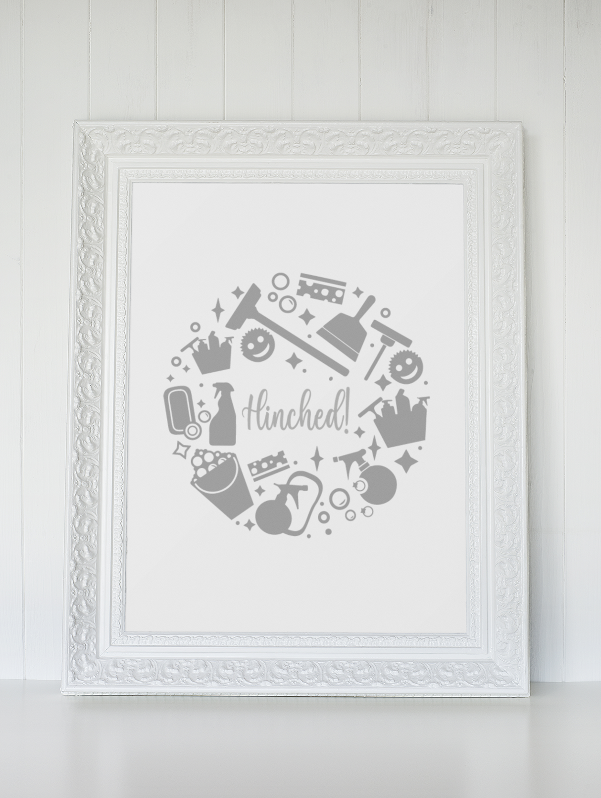 Hinched! Circle Cleaning Home Wall Decor Print by WinsterCreations™ Official Store