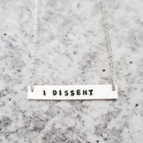 I DISSENT Bar Necklace by Salt and Sparkle