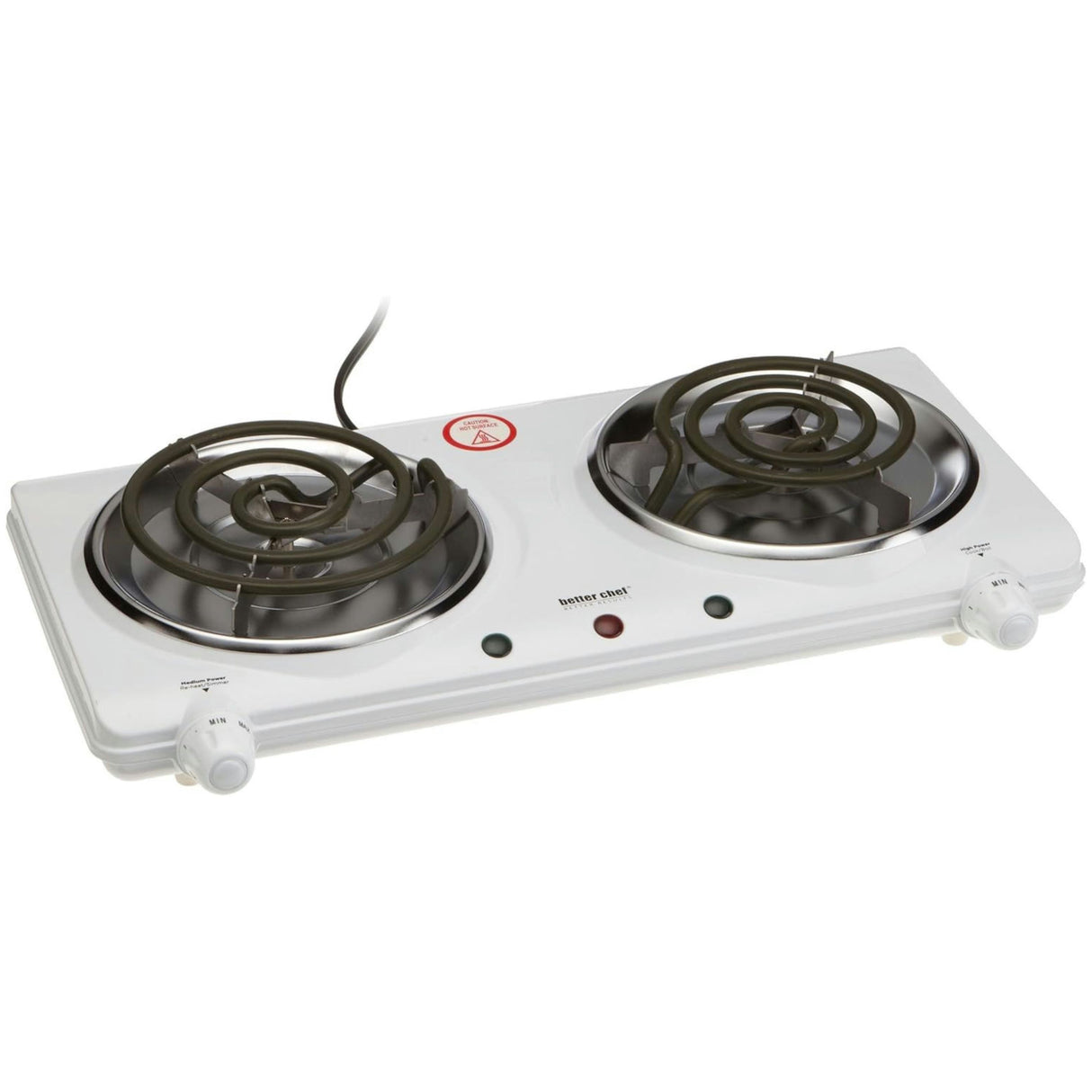 Better Chef Basic Double Burner W/White Enamel Finish - White - Double