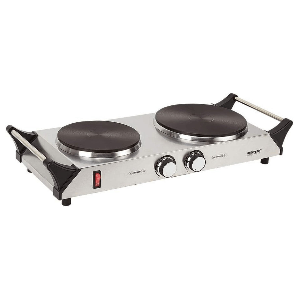 Better Chef Stainless Steel Electric Solid Element Double Burner - Steel - Double