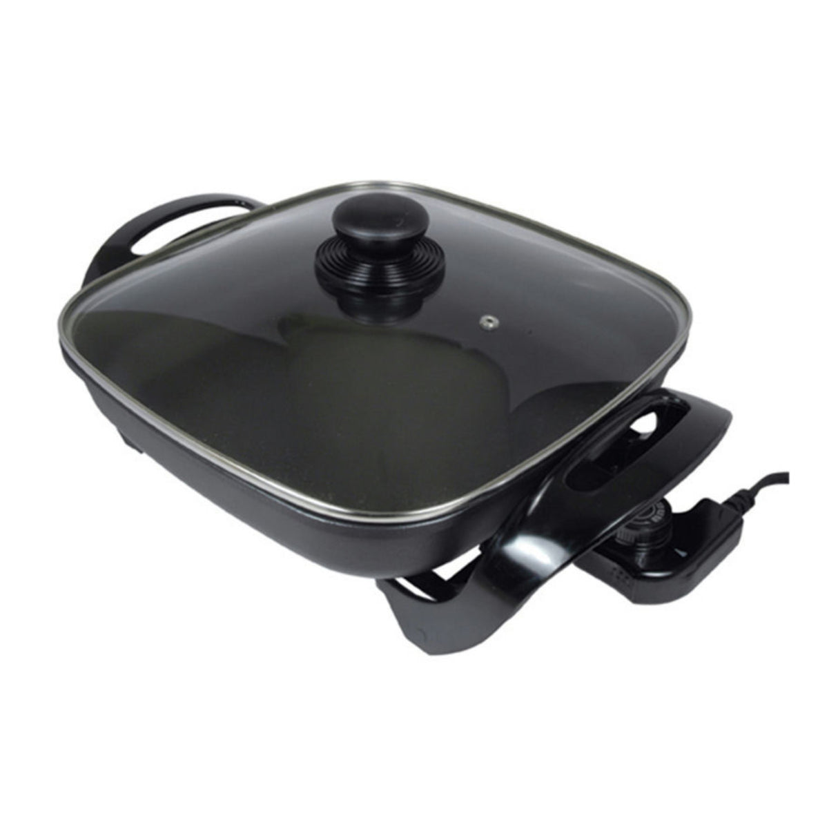 Better Chef Non-Stick Electric Skillet With Glass Lid - Black