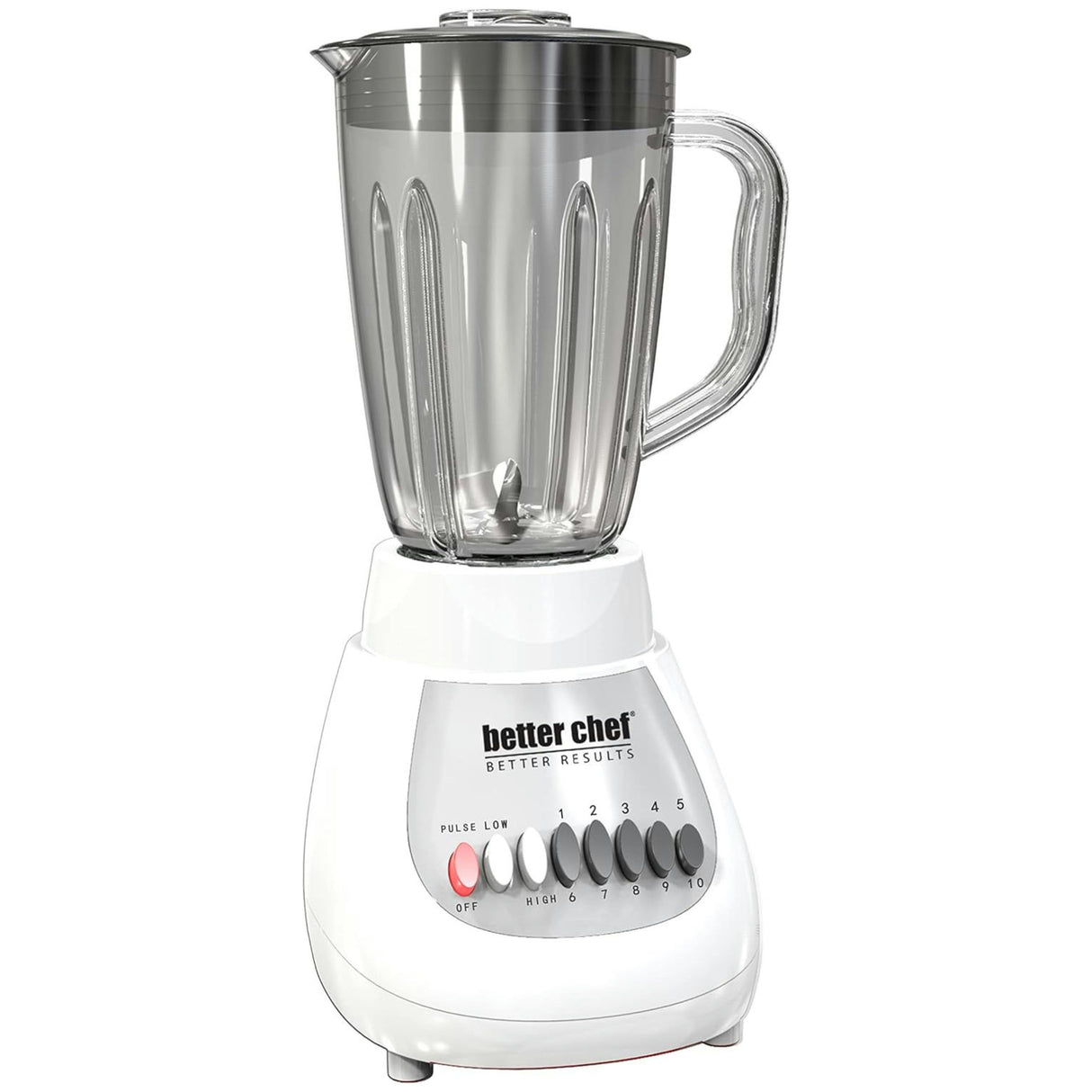 Better Chef 10-Speed 350-Watt Plastic Jar Blender - White