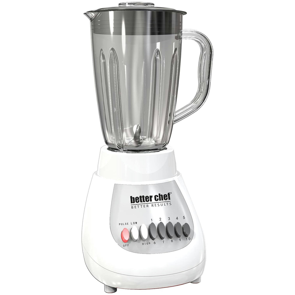 Better Chef 10-Speed 350-Watt Glass Jar Blender - White