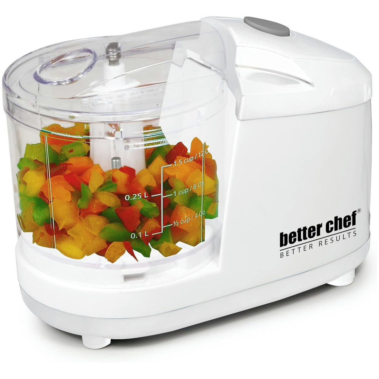 Better Chef 1.5-Cup Mini-Chopper - White - 1.5 cup