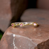 Pink Tourmaline Birthstone Stacker Ring by The Urban Charm