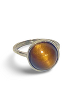 Tiger’s Eye Gemstone Round Ring by The Urban Charm