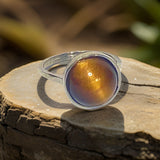 Tiger’s Eye Gemstone Round Ring by The Urban Charm