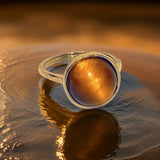 Tiger’s Eye Gemstone Round Ring by The Urban Charm