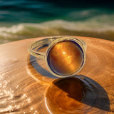 Tiger’s Eye Gemstone Round Ring by The Urban Charm