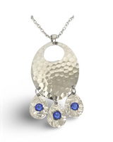 Hammered Sapphire Chandelier Necklace by The Urban Charm